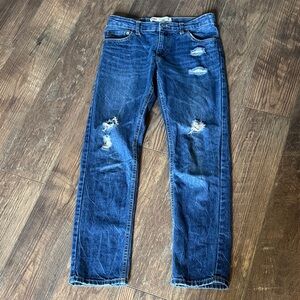 Levi’s Kid’s 502 Regular Taper Distressed Blue Jeans, Size 12, W26 x L26